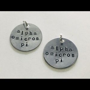 2 Alpha Omicron Pi AOPi sorority charms